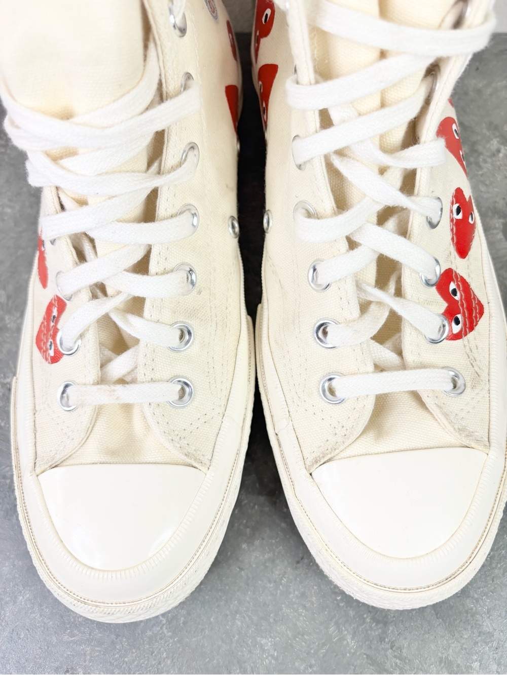 Converse Chuck Taylor All Star 70 Hi Comme des Garcons PLAY Multi-Heart White - Picture 5 of 13